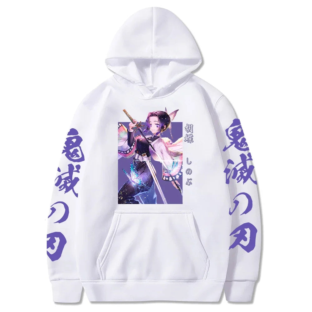 Demon Slayer Shinobu Kocho Hoodie – Unisex Anime Sweatshirt | Plus Size Pullover for Autumn & Winter (Men & Women)