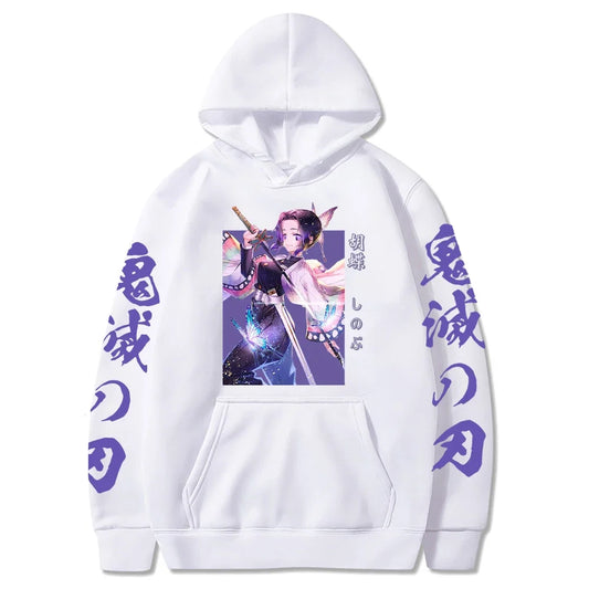 Demon Slayer Shinobu Kocho Hoodie – Unisex Anime Sweatshirt | Plus Size Pullover for Autumn & Winter (Men & Women)
