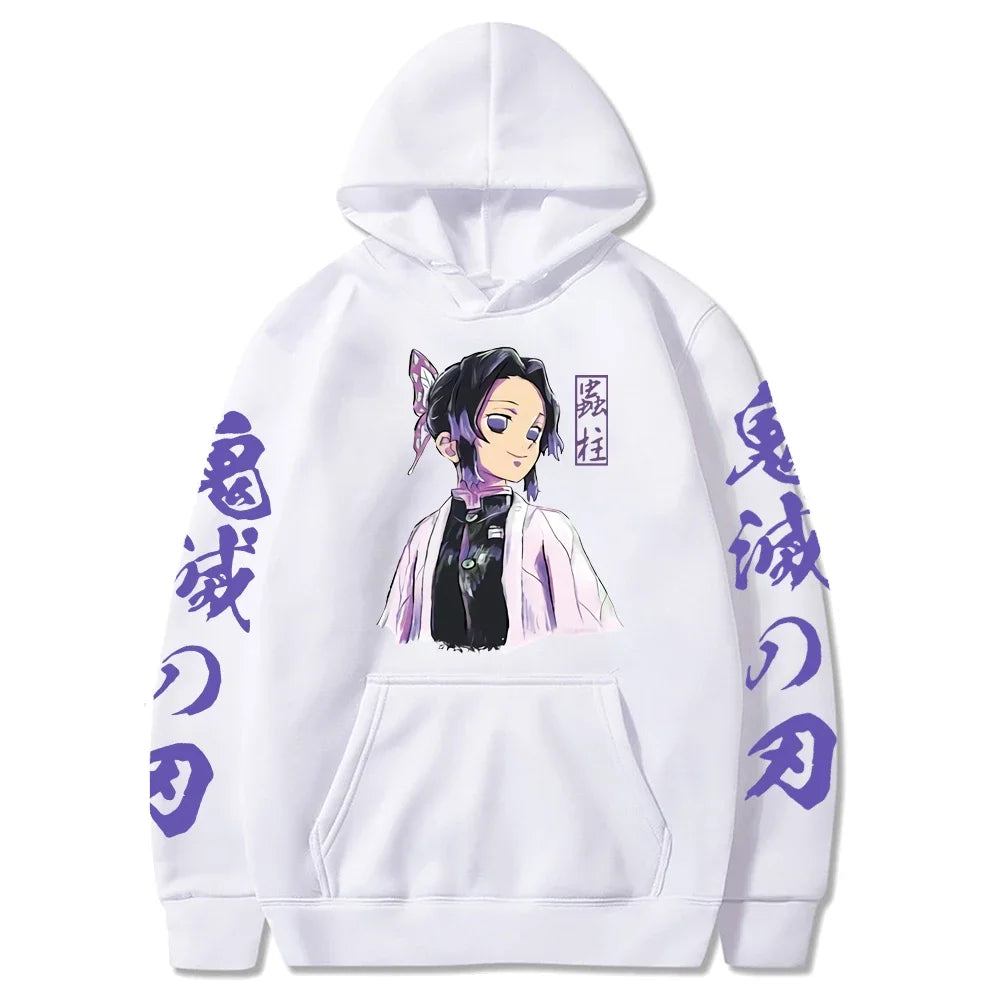 Demon Slayer Shinobu Kocho Hoodie – Unisex Anime Sweatshirt | Plus Size Pullover for Autumn & Winter (Men & Women)