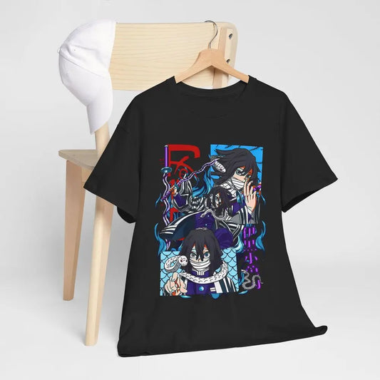 Demon Slayer Iguro Obanai T-Shirt – Black Cotton Anime Tee | Unisex Casual Gift for Anime Fans